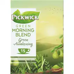 Jumbo Pickwick Morning Blend Green Awakening Groene Thee 15 Stuks aanbieding