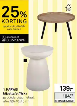 Karwei Karwei bijzettafel Yiska aanbieding
