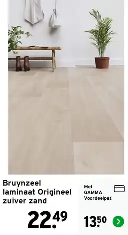 GAMMA Bruynzeel laminaat Origineel zuiver zand aanbieding