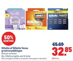 Makro Gillette of Gillette Venus grootverpakkingen aanbieding