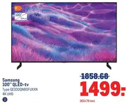 Makro Samsung 100" QLED-tv Type QE100QN80FUXXXN 4K UHD aanbieding