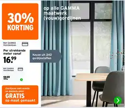 GAMMA GAMMA maatwerk (vouw)gordijnen aanbieding