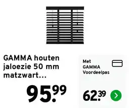GAMMA GAMMA houten jaloezie 50 mm matzwart aanbieding