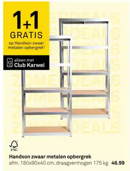 Karwei Handson zwaar metalen opbergrek aanbieding