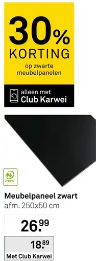 Karwei Meubelpaneel zwart aanbieding