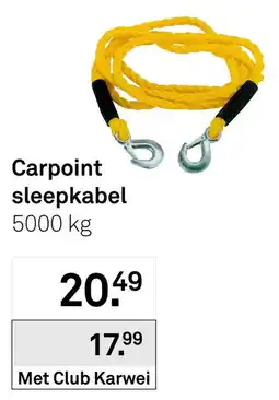 Karwei Carpoint sleepkabel aanbieding