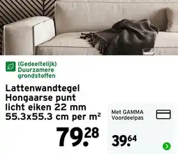 GAMMA Lattenwandtegel Hongaarse punt aanbieding