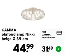 GAMMA GAMMA plafondlamp Nikki aanbieding