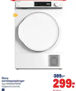 Makro Sharp warmtepompdroger aanbieding