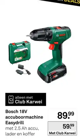 Karwei Bosch 18V accuboomachine Easydrill aanbieding