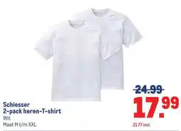 Makro Schiessser 2-pack heren-T-shirt aanbieding