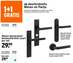 GAMMA Deurkruksets Wenenen en Parijs aanbieding