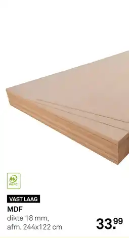 Karwei VAST LAAG MDF aanbieding