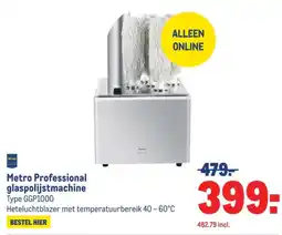 Makro Metro Professional glaspolijstmachine Type GGP1000 aanbieding