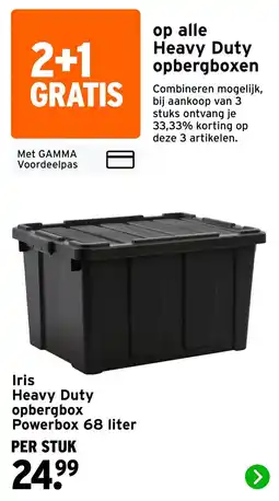 GAMMA Iris Heavy Duty opbergbox Powerbox 68 liter aanbieding