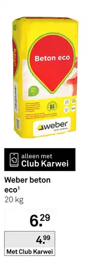 Karwei weber beton eco aanbieding