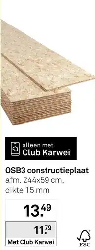 Karwei OSB3 constructieplaat aanbieding