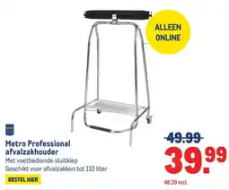 Makro Metro Professional afvalzakhouder aanbieding