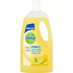 Jumbo Dettol Power & Fresh Allesreiniger Sprankelende Citroen & Limoen 1 L aanbieding