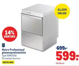 Makro Metro Professional glazenspoelmachine aanbieding
