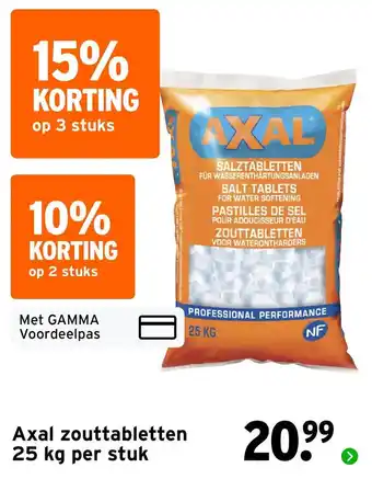 GAMMA Axal zouttabletten aanbieding
