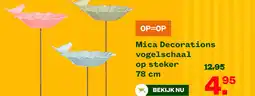 Welkoop Mica Decorations vogelschaal op steker aanbieding