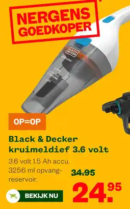 Welkoop Black & Decker kruimeldief 3.6 volt aanbieding