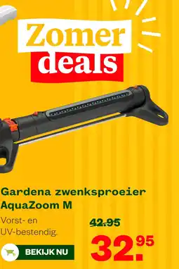 Welkoop Gardena zwenksproeier AquaZoom M aanbieding