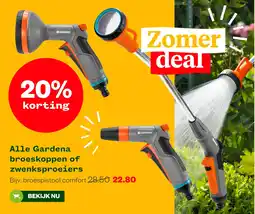 Welkoop Alle Gardena broeskoppen of zwenksproeiers aanbieding