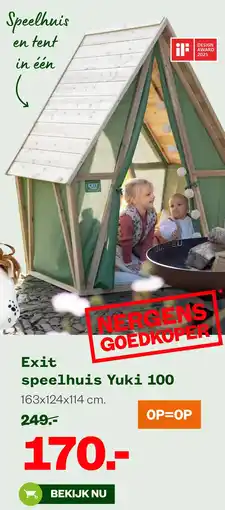 Welkoop Exit speelhuis Yuki 100 aanbieding