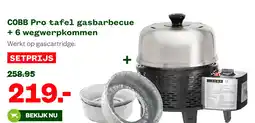 Welkoop COBB Pro tafel gasbarbecue + 6 wegwerpkommen aanbieding