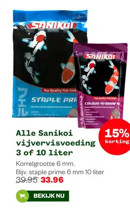 Welkoop Alle Sanikoi vijvervisvoeding aanbieding