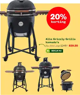 Welkoop Alle Grizzly Grills kamado's aanbieding