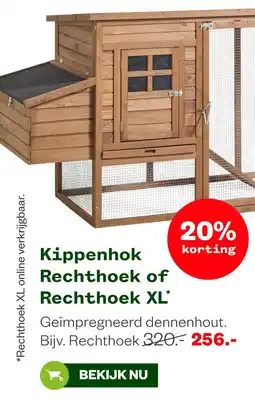 Welkoop Kippenhok Rechthoek of Rechthoek XL* aanbieding