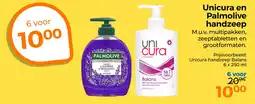 Trekpleister Unicura en Palmolive handzeep aanbieding