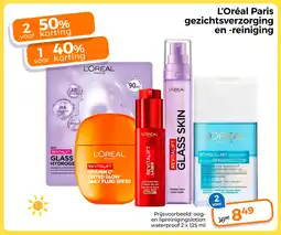 Trekpleister L'Oréal Paris gezichtsverzorging en -reiniging aanbieding
