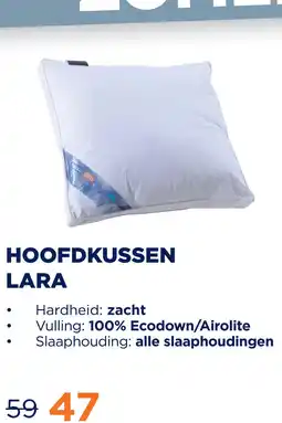 TotaalBED Hoofdkussen Lara ecodown/airolite aanbieding