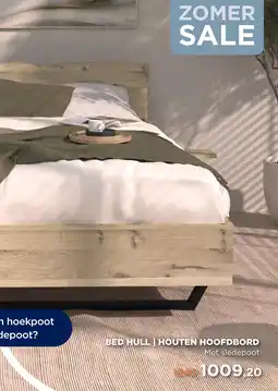 TotaalBED Bed Hull | houten hoofdbord | 140 x 200 cm | Slede poten aanbieding