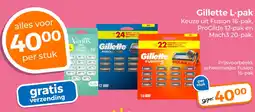Trekpleister Gillette L-pak aanbieding