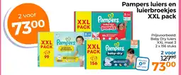 Trekpleister Pampers luiers en luierbroekjes XXL pack aanbieding