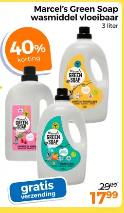 Trekpleister Marcel's Green Soap wasmiddel vloeibaar aanbieding