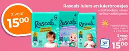 Trekpleister Rascals luiers en luierbroekjes aanbieding