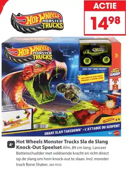 Top1Toys Hot Wheels monster trucks snake slam takedown track aanbieding