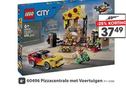 Top1Toys LEGO 60496 My City Pizzacentrale Met Voertuigen aanbieding