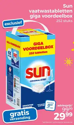 Trekpleister Sun vaatwastabletten giga voordeelbox aanbieding