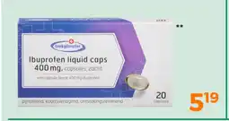 Trekpleister Ibuprofen liquid caps 400 mg, capsules, zocht aanbieding