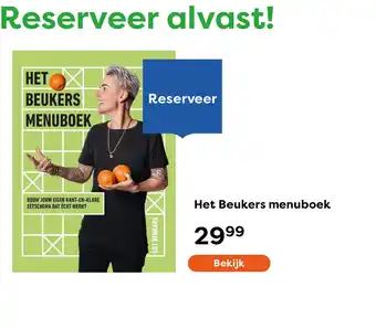 The Read Shop Het Beukers menuboek aanbieding