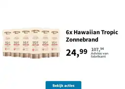 Plein.nl 6x Hawaiian Tropic Zonnebrand aanbieding