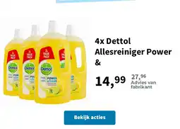 Plein.nl 4x Dettol Allesreiniger Power & aanbieding