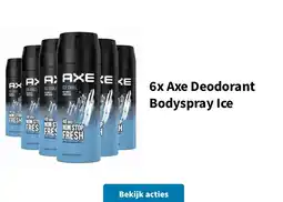 Plein.nl 6x Axe Deodorant Bodyspray Ice aanbieding